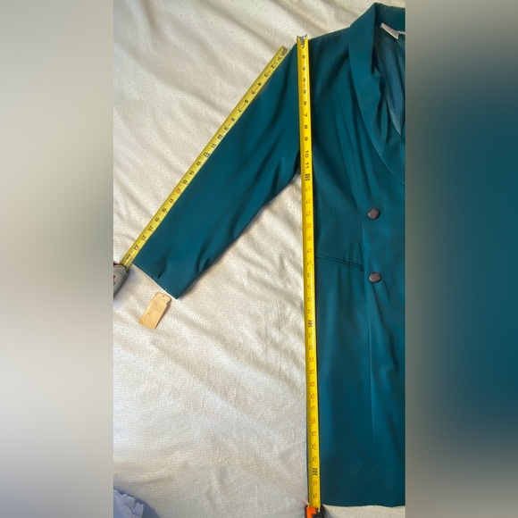 Nordstrom Point Of View Green Trench Coat Dress - Picture 5 of 5